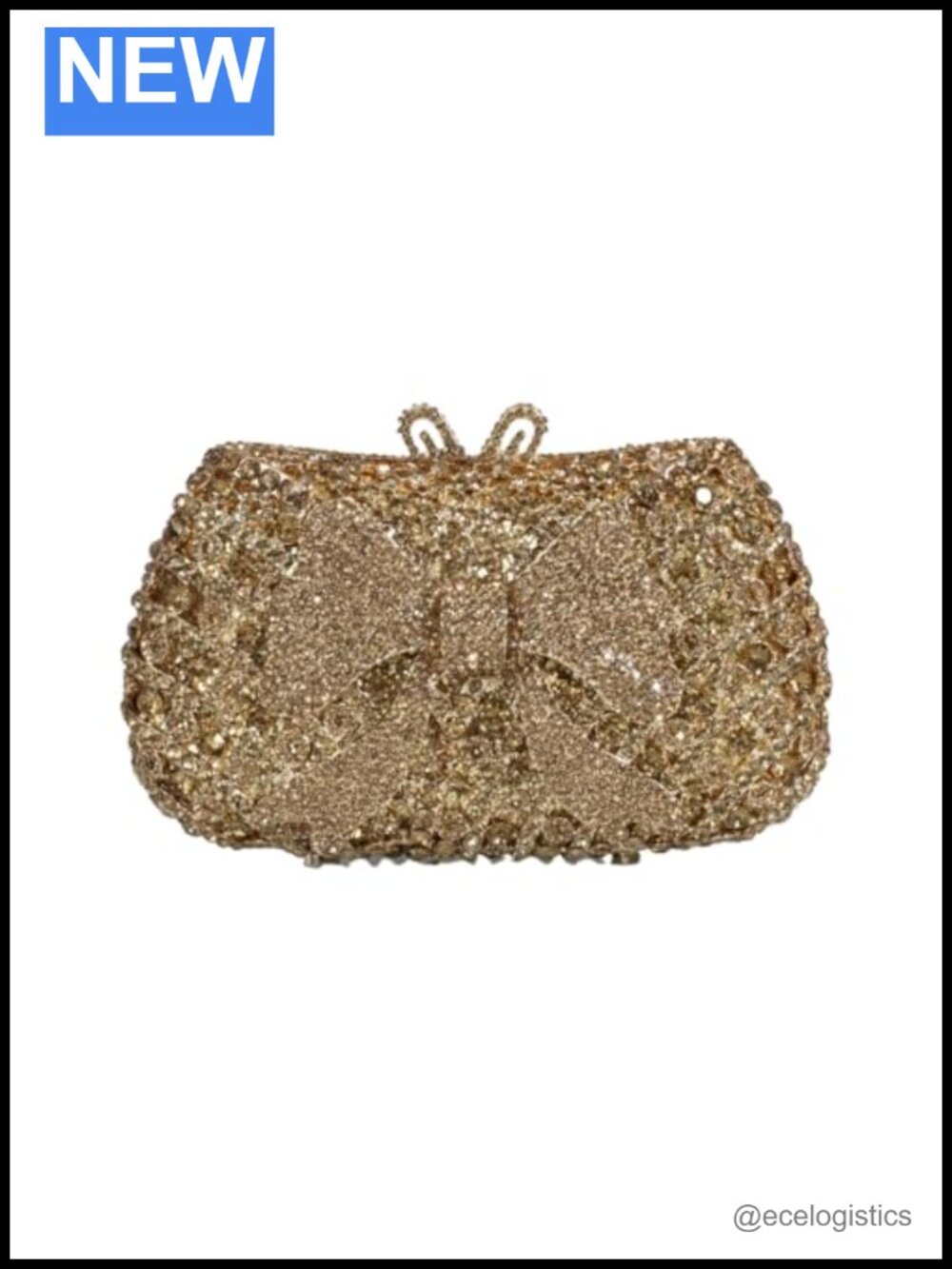 Rhinestone Evening Clutch Purse Bowknot Dazzling Luxury Diamond Bag